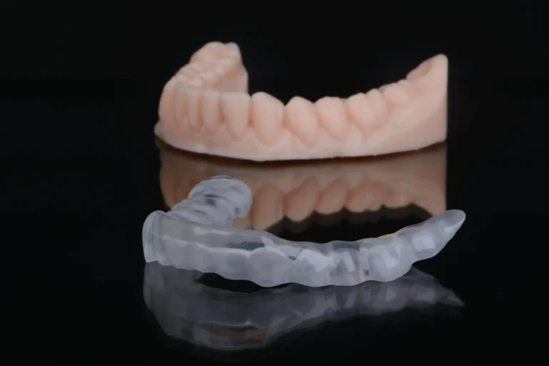 image of a custom made dental night guard from dentist