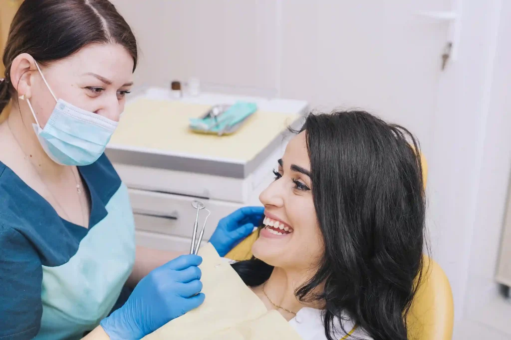 image of a patient getting white dental filling treatment at Liberty Dentists dental clinic in London